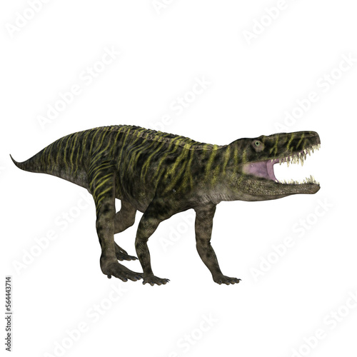 Batrachotomus isolated dinosaur 3d render © Blueinthesky