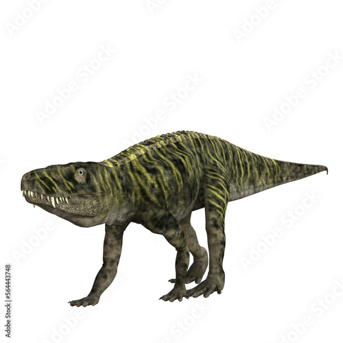 Batrachotomus isolated dinosaur 3d render © Blueinthesky