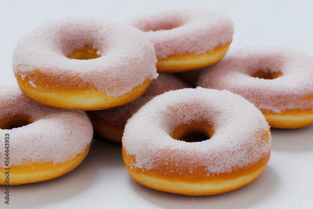 donuts with icing sugar,Generative IA donuts with icing sugar,Generative IA