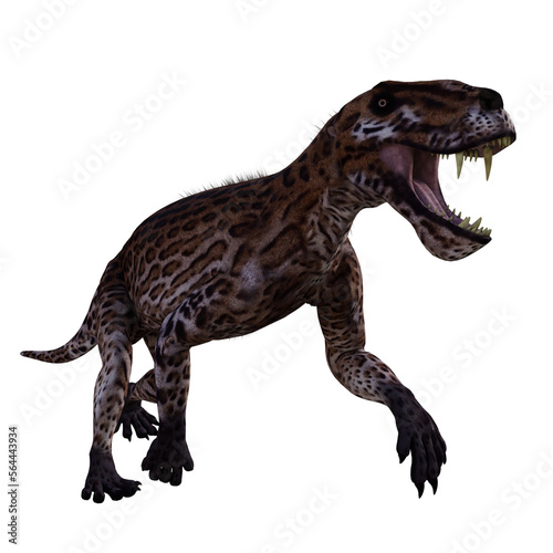 Lycaenops isolated dinosaur 3d render