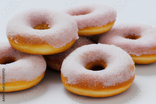 donuts with icing sugar,Generative IA