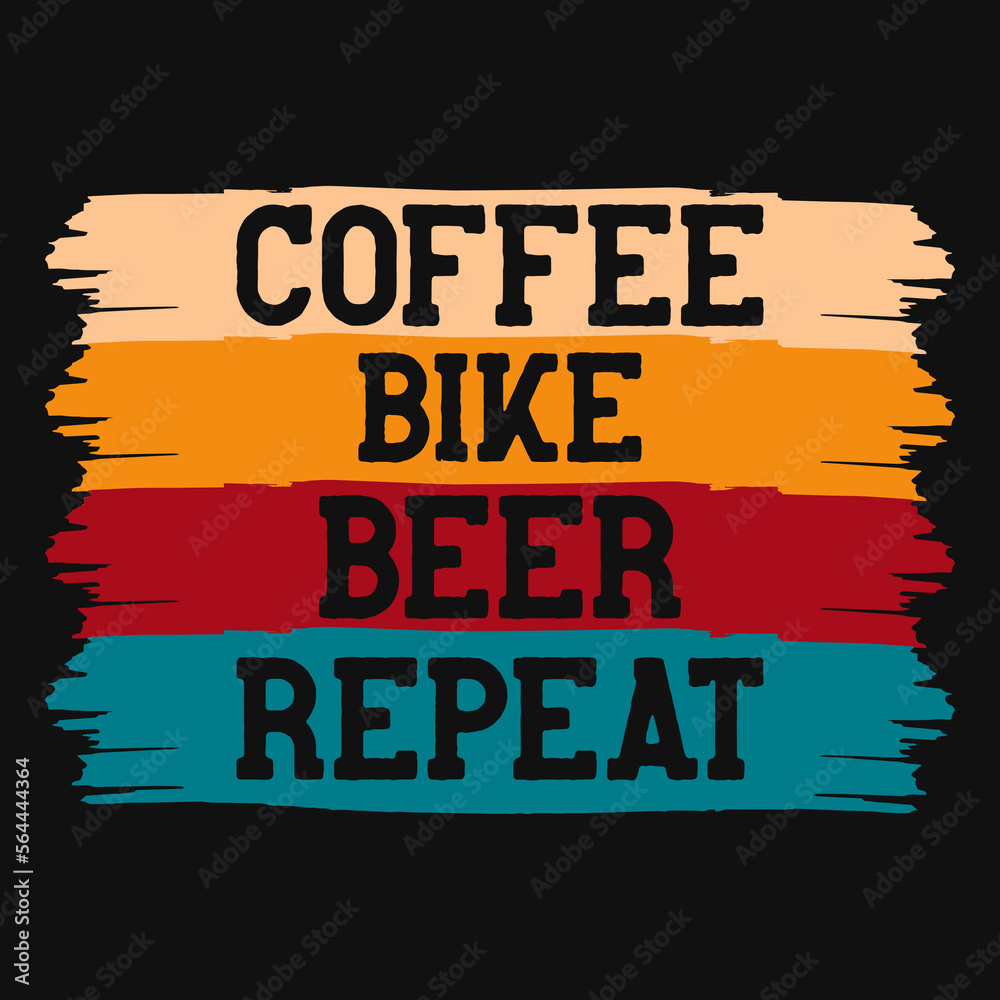 Naklejka premium Coffee typographic tshirt design 