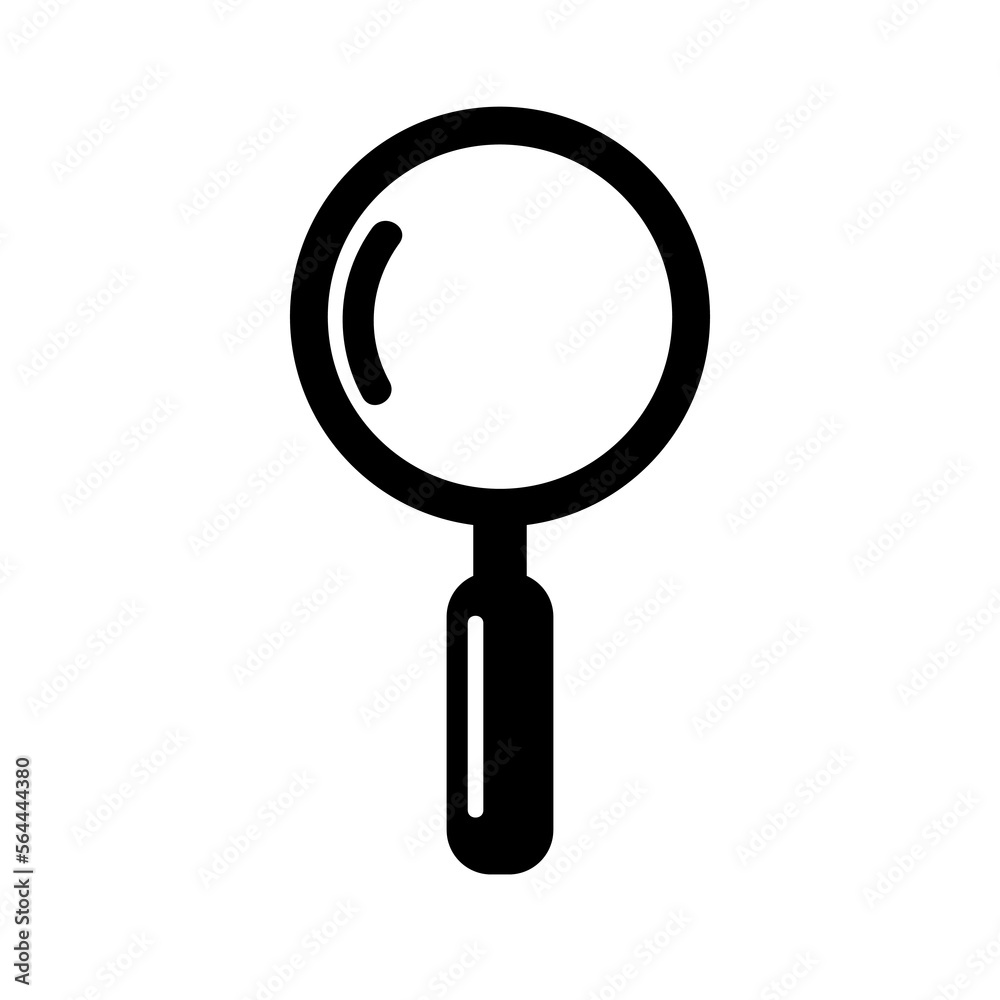 simple vector icon magnifier isolated at white simple vector icon magnifier isolated at white