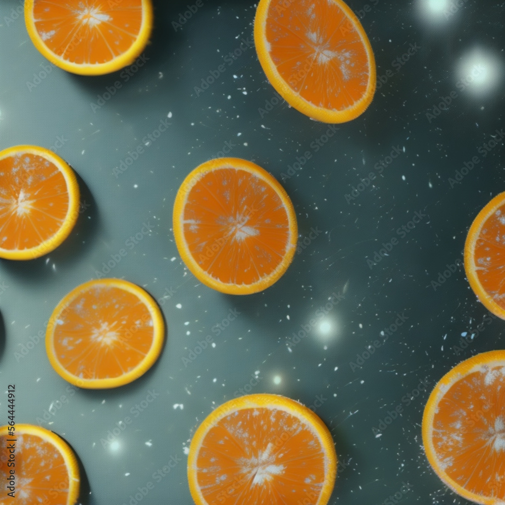 Rodajas Naranjas Efecto Naturaleza - Oranges Fruit Slices Effects 3D Background Nature Effect - Generative AI Rodajas Naranjas Efecto Naturaleza - Oranges Fruit Slices Effects 3D Background Nature Effect - Generative AI