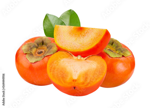 Ripe persimmons isolated on transparent png