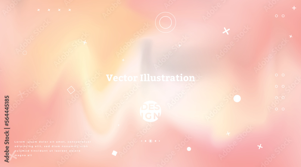 Abstract futuristic technology blurred white pink liquid neon light colours background dynamic geometric shape website landing page or banner template modern style vector illustration. login form