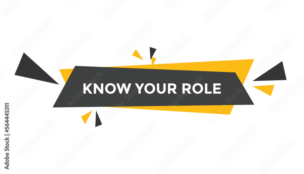 Know your role button web banner templates. Vector Illustration
Know your role button web banner templates. Vector Illustration