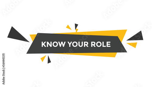Know your role button web banner templates. Vector Illustration
