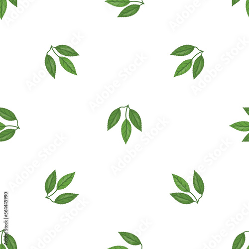 Cocoa leaf tree pattern seamless background texture repeat wallpaper geometric vector