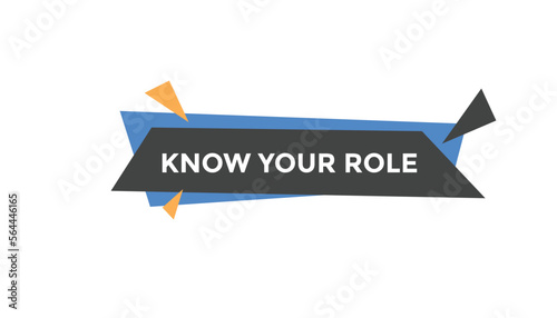 Know your role button web banner templates. Vector Illustration
