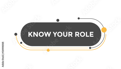 Know your role button web banner templates. Vector Illustration
