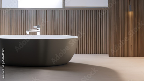 modern bathroom  bathtub  postmodern  Generative AI