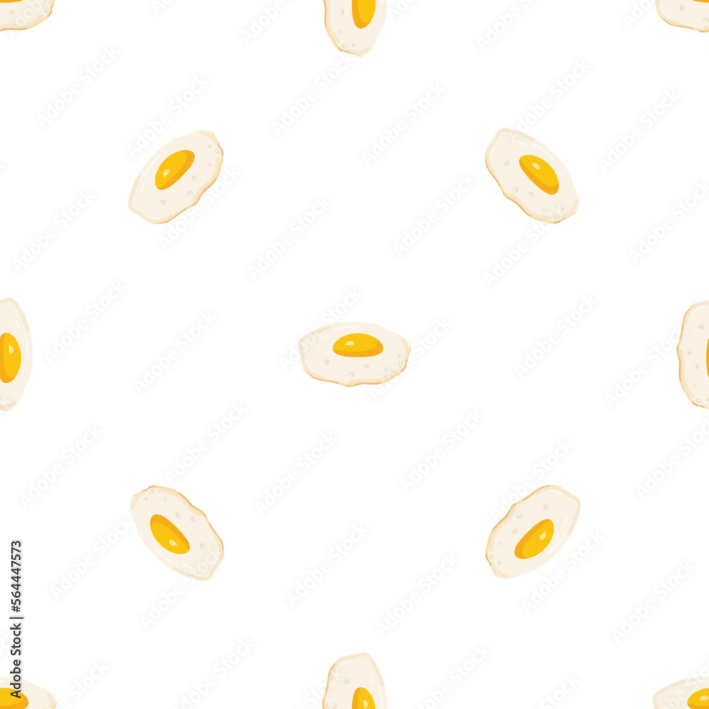Fried egg pattern seamless background texture repeat wallpaper geometric vector