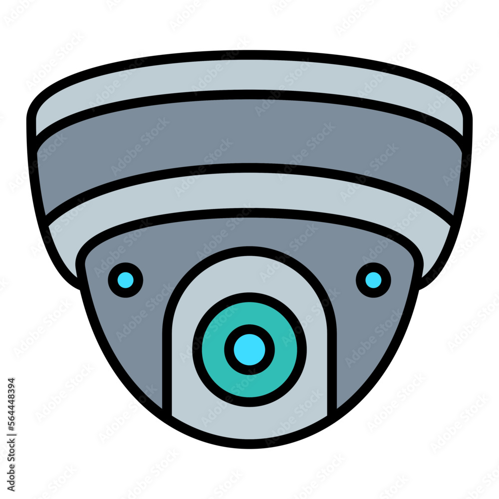 Obraz premium Security Camera Filled Line Icon