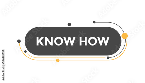 Know how button web banner templates. Vector Illustration
