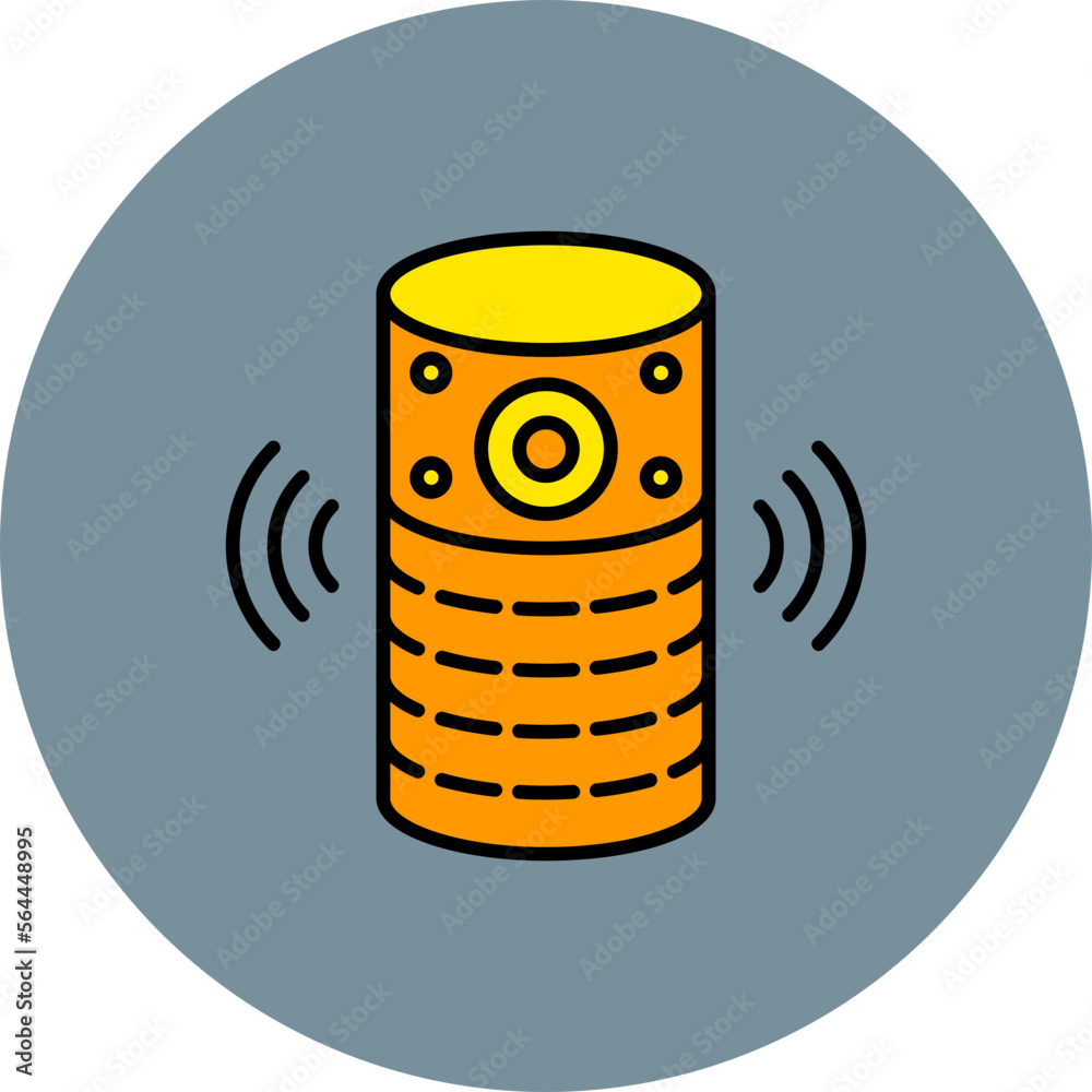 Smart Speaker Multicolor Circle Filled Line Icon Smart Speaker Multicolor Circle Filled Line Icon