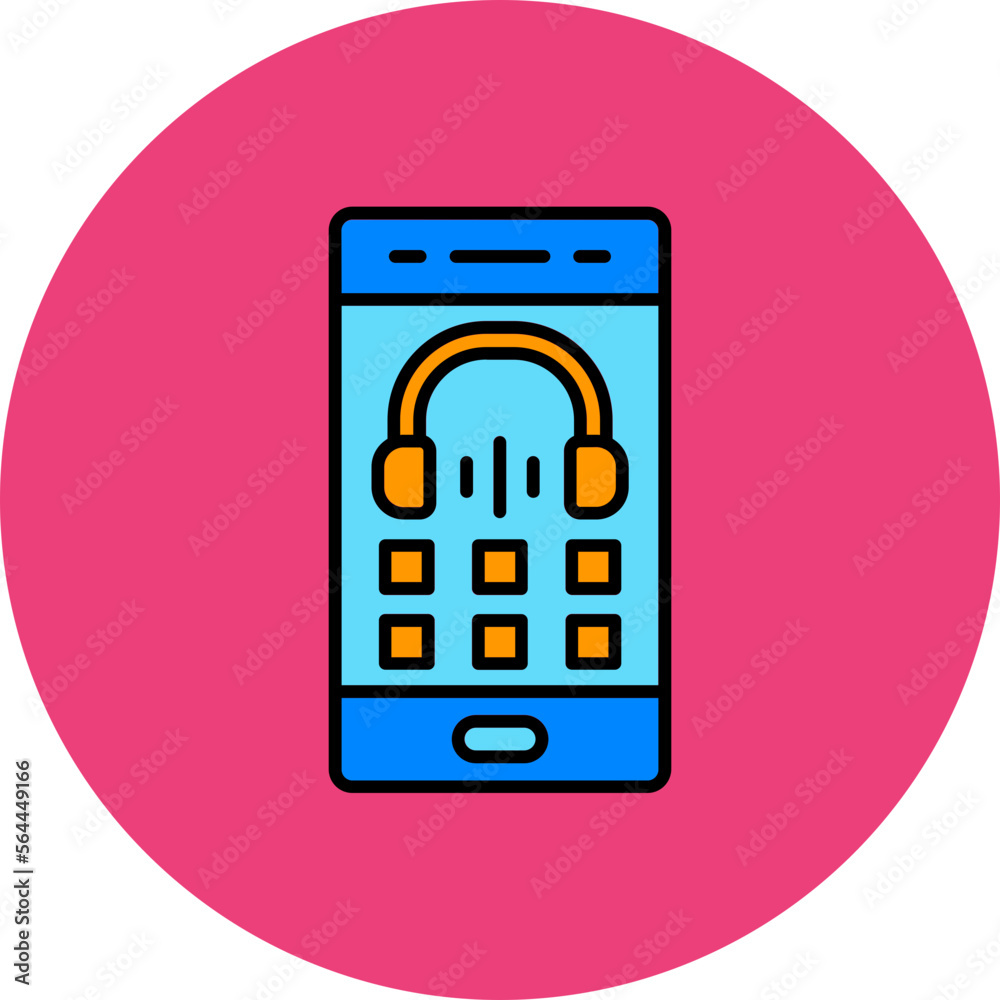Mobile Multicolor Circle Filled Line Icon Mobile Multicolor Circle Filled Line Icon