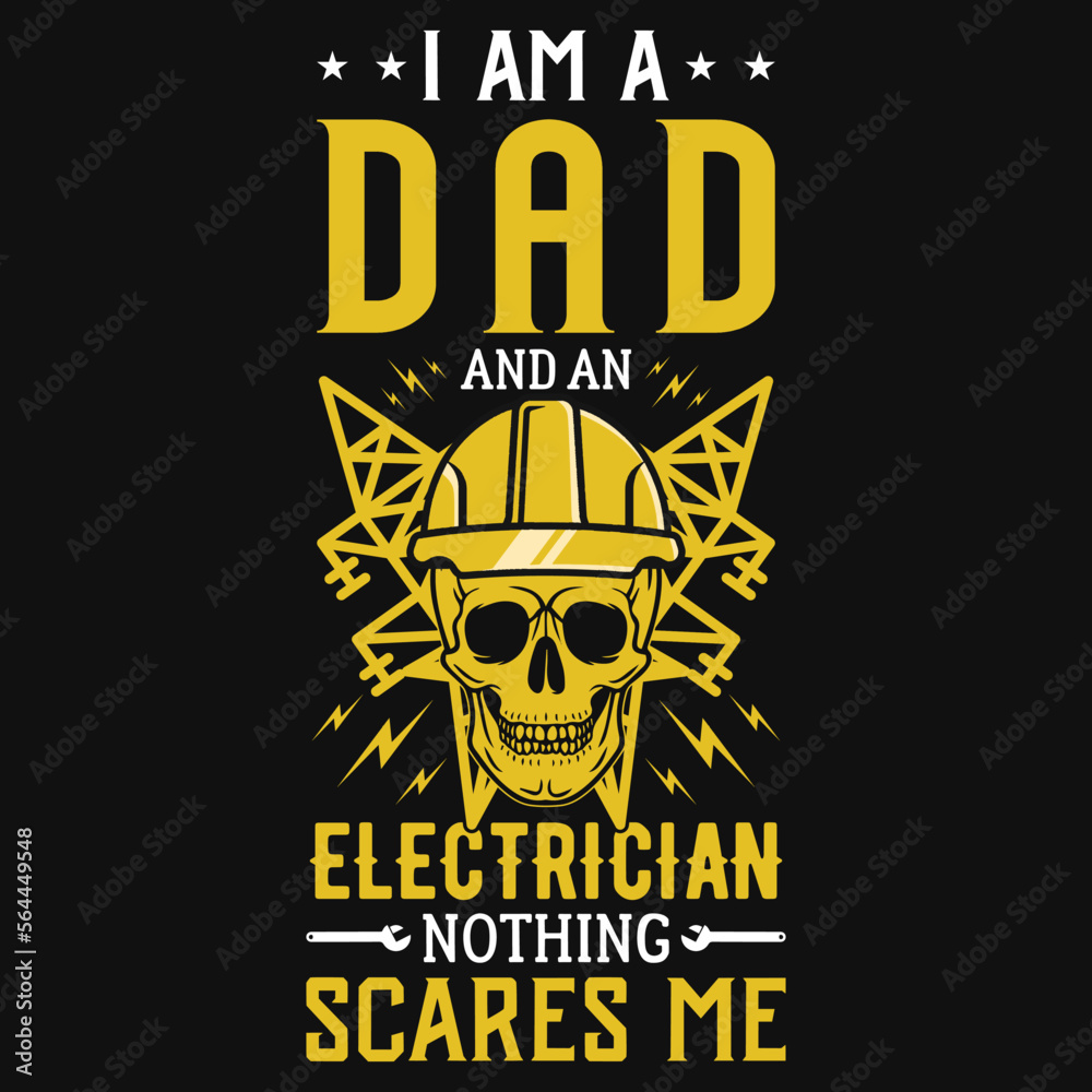 Electrician dad tshirt design
