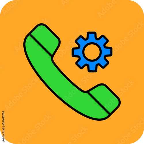 Setting Multicolor Round Corner Filled Line Icon