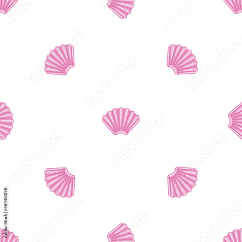 Inflatable shell pattern seamless background texture repeat wallpaper geometric vector