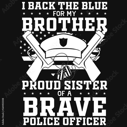 Police officers graphic tshirt design