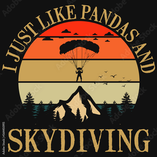 Skydiving graphics tshirt design 