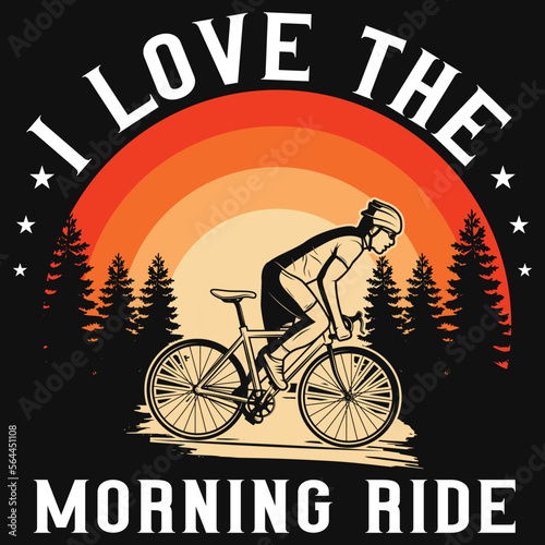 Mountain bike riding vintage tshirt design