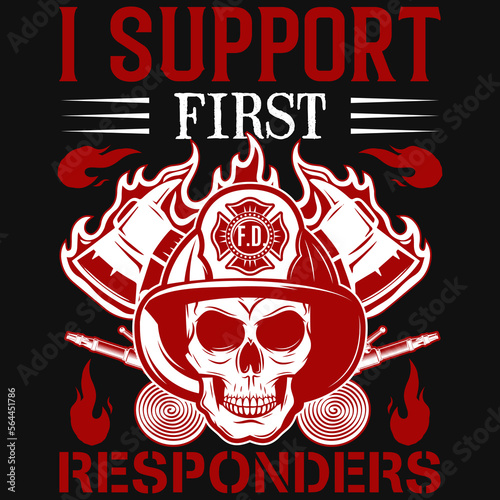 Firefighters tshirt design