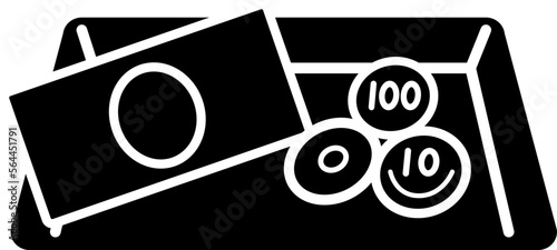 コイントレーのシンプルなイラストアイコン