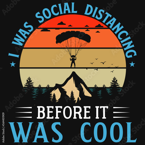 Skydiving vintage tshirt design