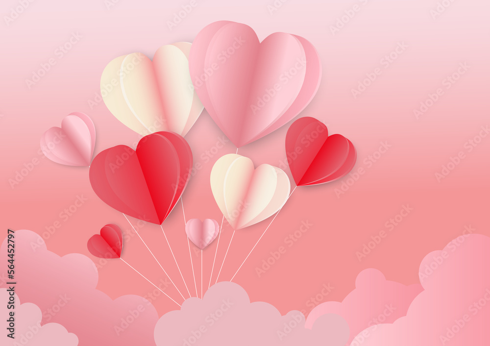 Happy valentine's day card hearts background