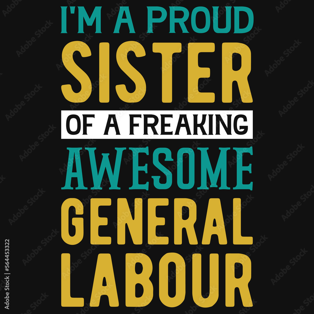 Fototapeta premium General labour tshirt design