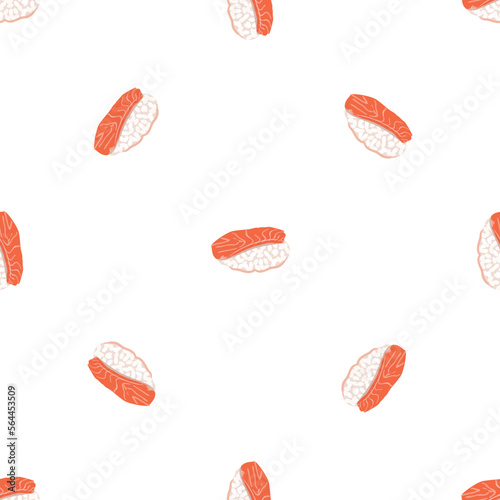 Sushi rice pattern seamless background texture repeat wallpaper geometric vector