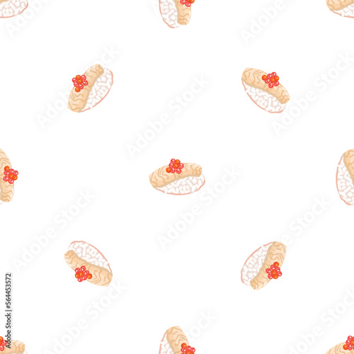 Rice sushi pattern seamless background texture repeat wallpaper geometric vector