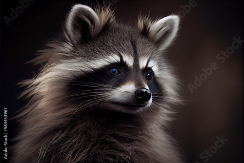 Close up portrait of a racoon  genereative AI. © Jeff Whyte