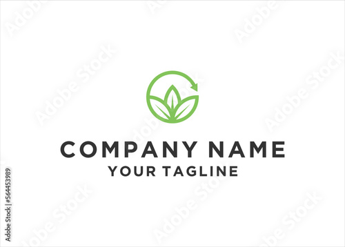 Letter G Leaf lotus logo design template