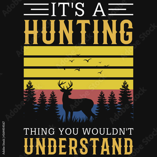 Hunting vintages tshirt design