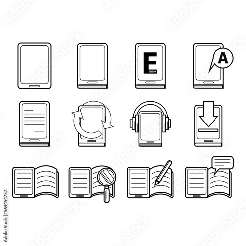 ereader icon set