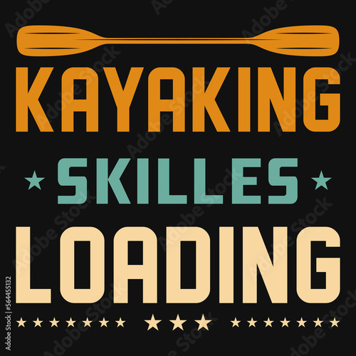 Kayaking typographic tshirt design 