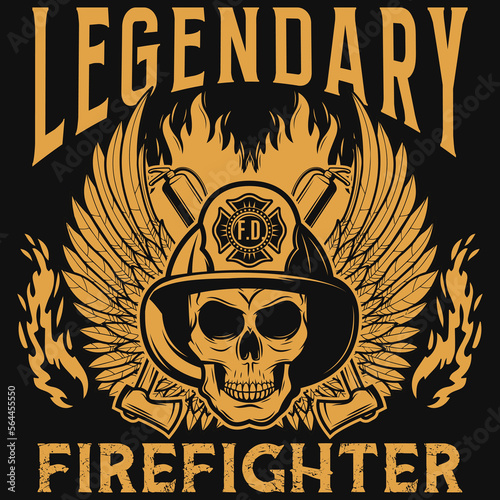 Legendary firefighters tshirt design