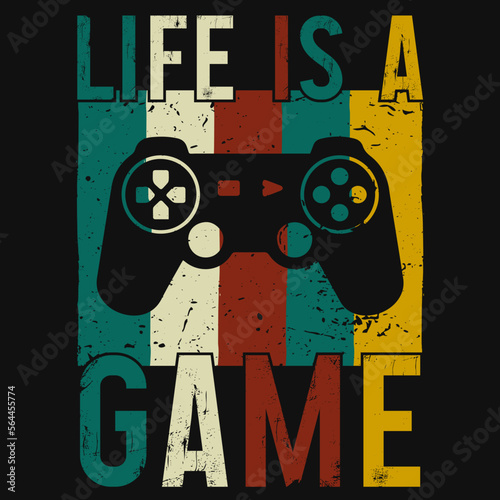 Gaming vintage tshirt design