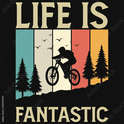 Mountain biking tshirt design