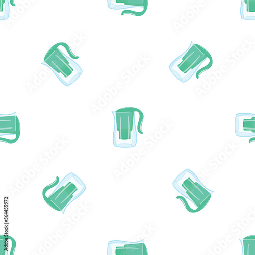 Water jug filter pattern seamless background texture repeat wallpaper geometric vector