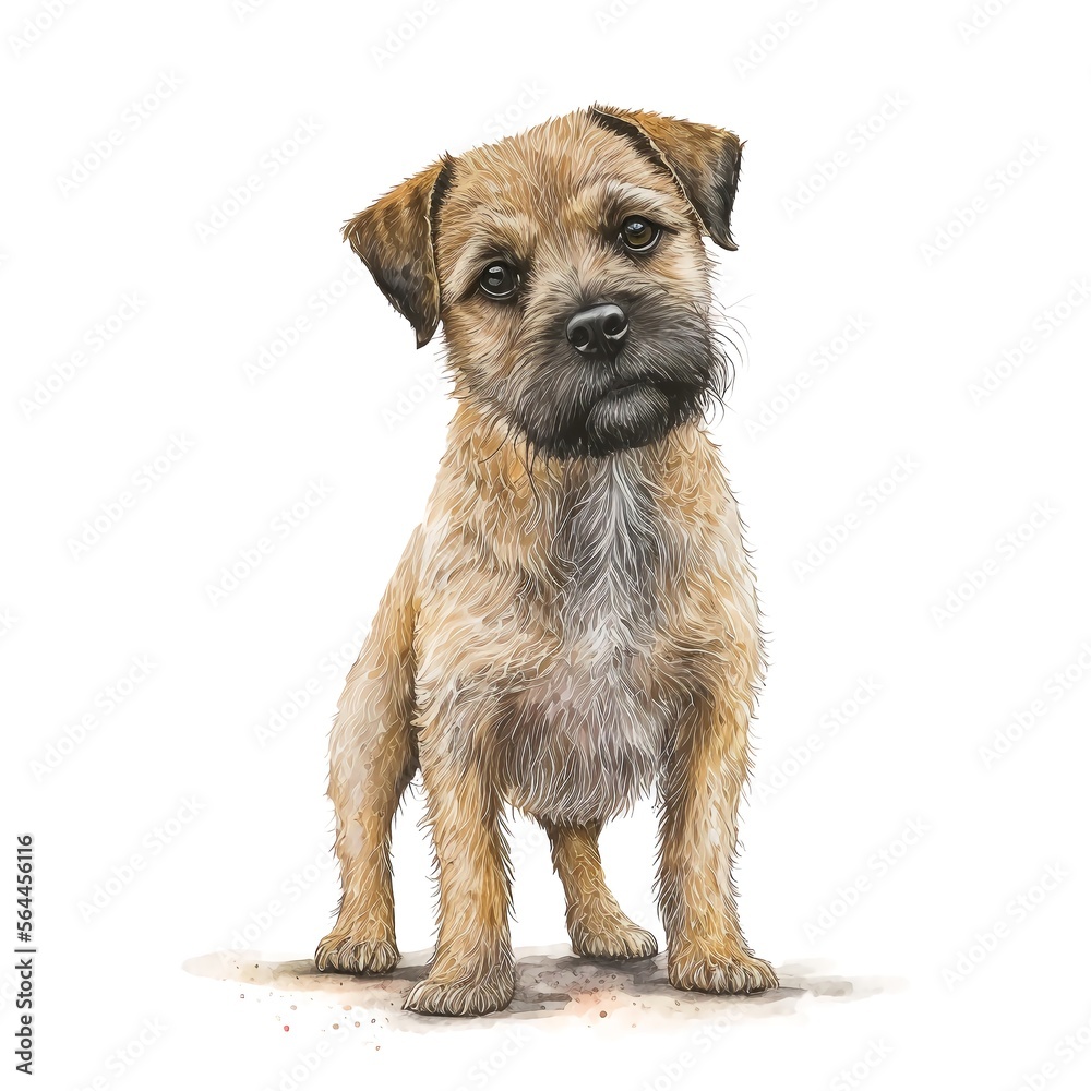 “Generative AI” Border Terrier digital illustration. “Generative AI” Border Terrier digital illustration.