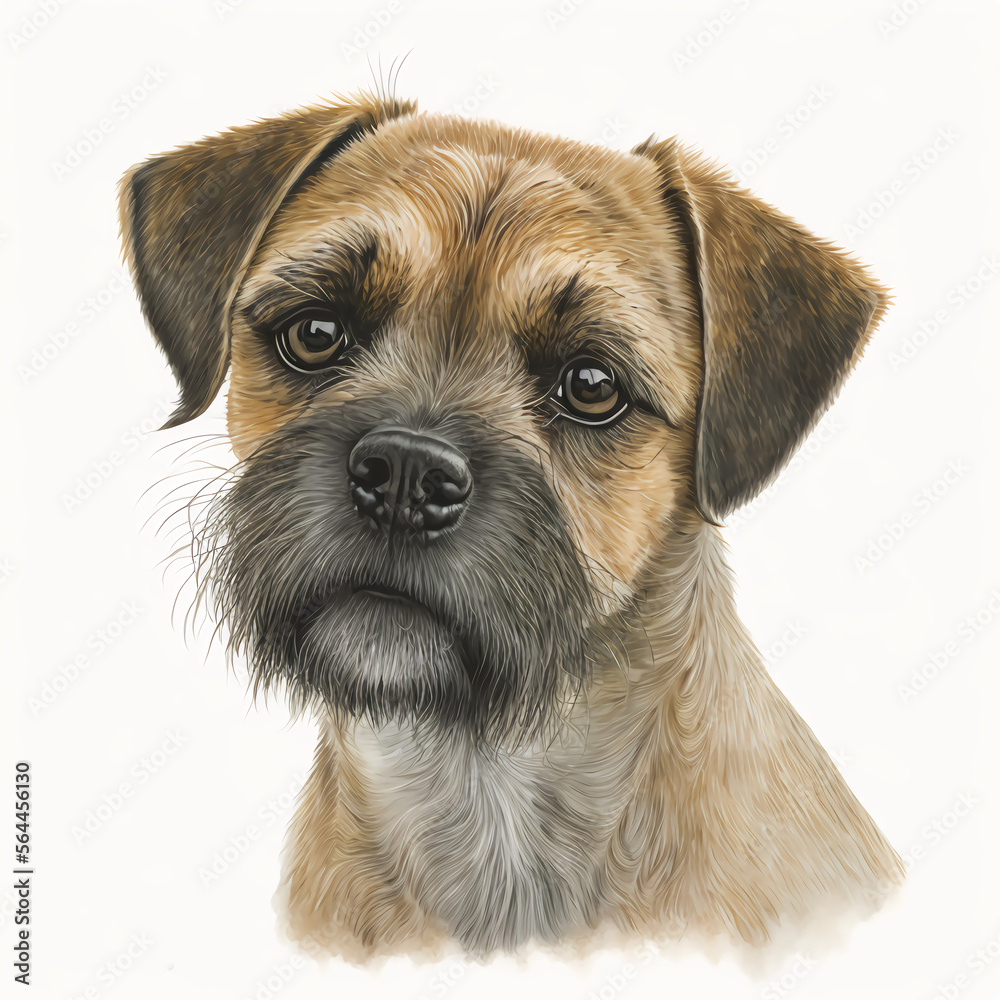 “Generative AI” Border Terrier digital illustration. “Generative AI” Border Terrier digital illustration.