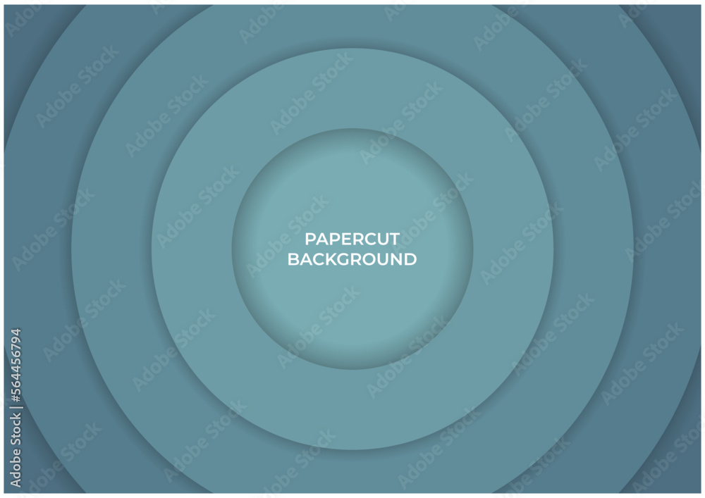 green round papercut background template green round papercut background template