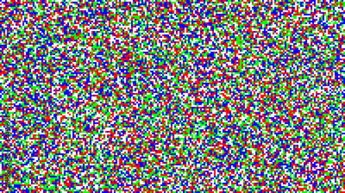 Seamless pixelated tv noise texture. Color television signal noise grain. Screen interferences and glitches. Grunge vector 