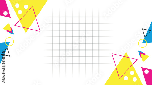 Abstrack Retro CMYK Geometric Background 