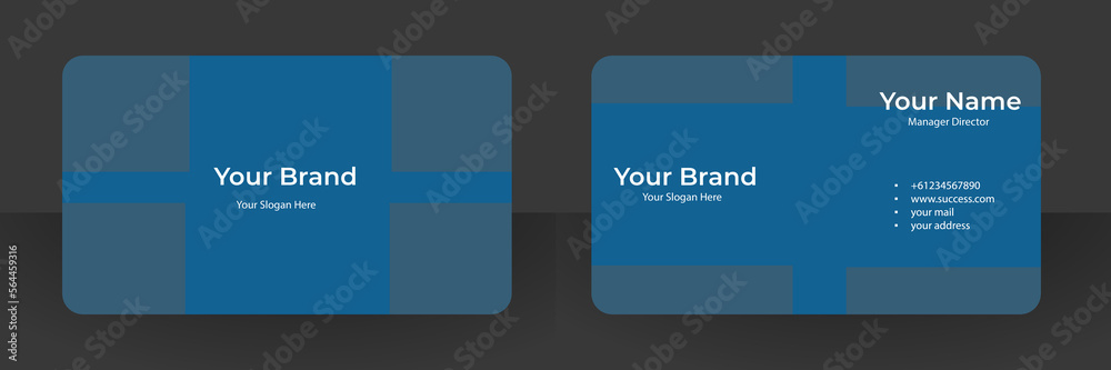 Vector Modern Creative and Clean Business Card Template. Elegance simple design.