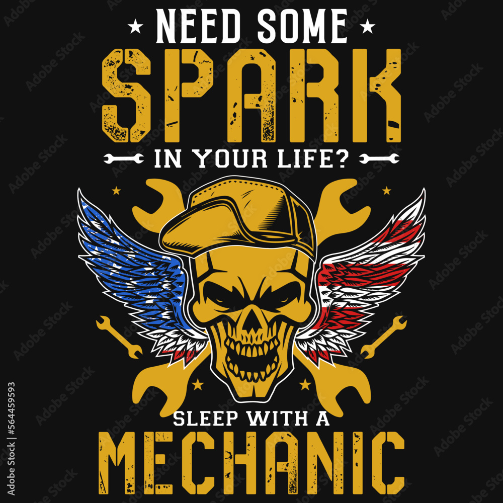 Fototapeta premium Mechanical tshirt design